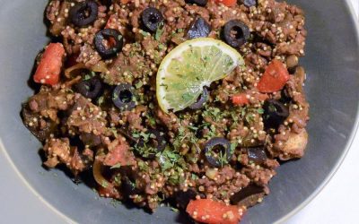 Gehakt-quinoa schotel met Portugese smaken