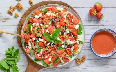 Venkel salade met aardbeien en feta